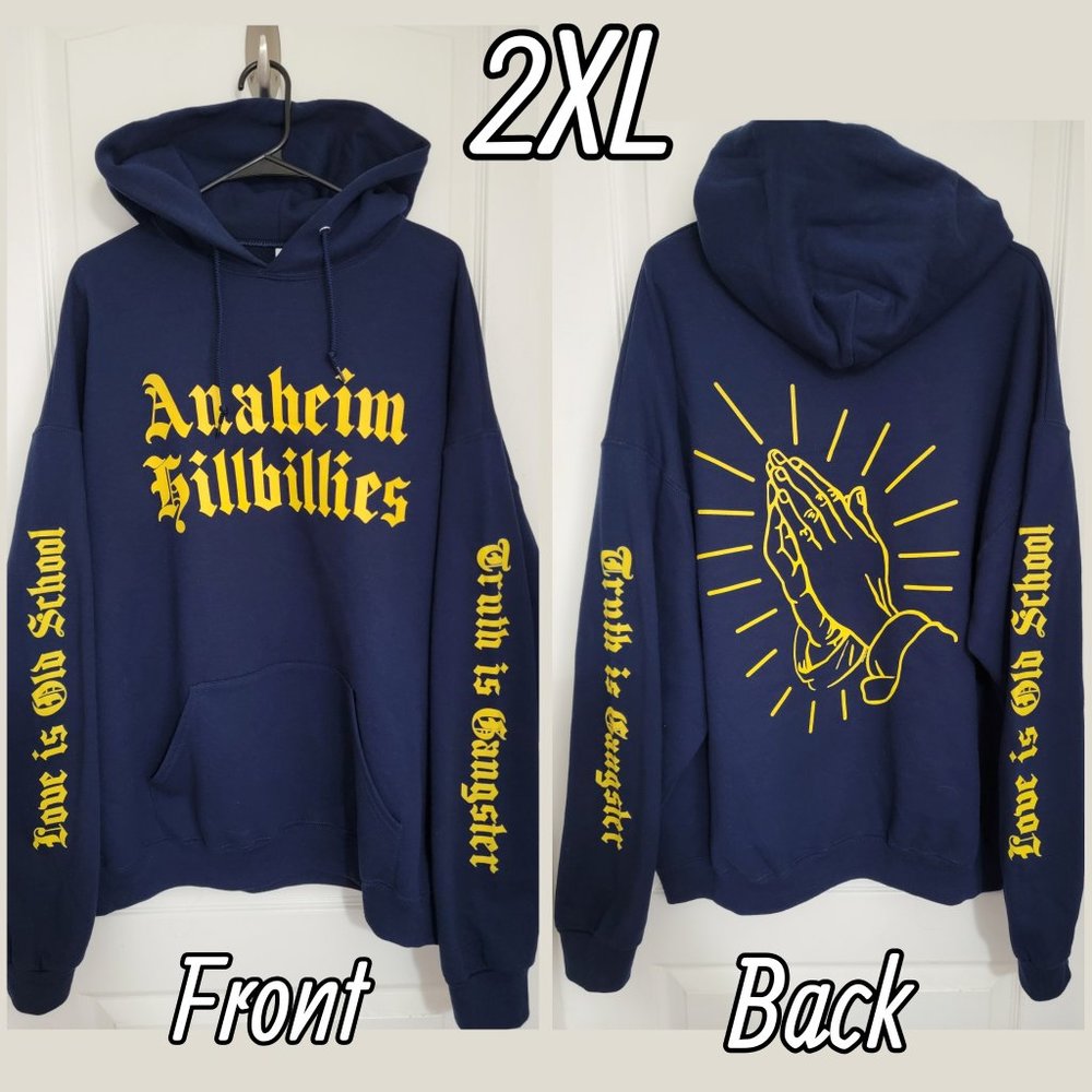 Anaheim Hillbillies Navy Pullover Hoodie 2XL Gwen Stefani